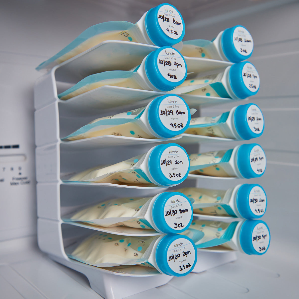 Twist Pouch Cap Labels with Marker (How to Label Breast Milk Bags)