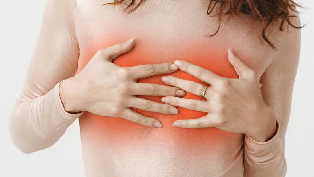 Image of hands grabbing breasts over clothing