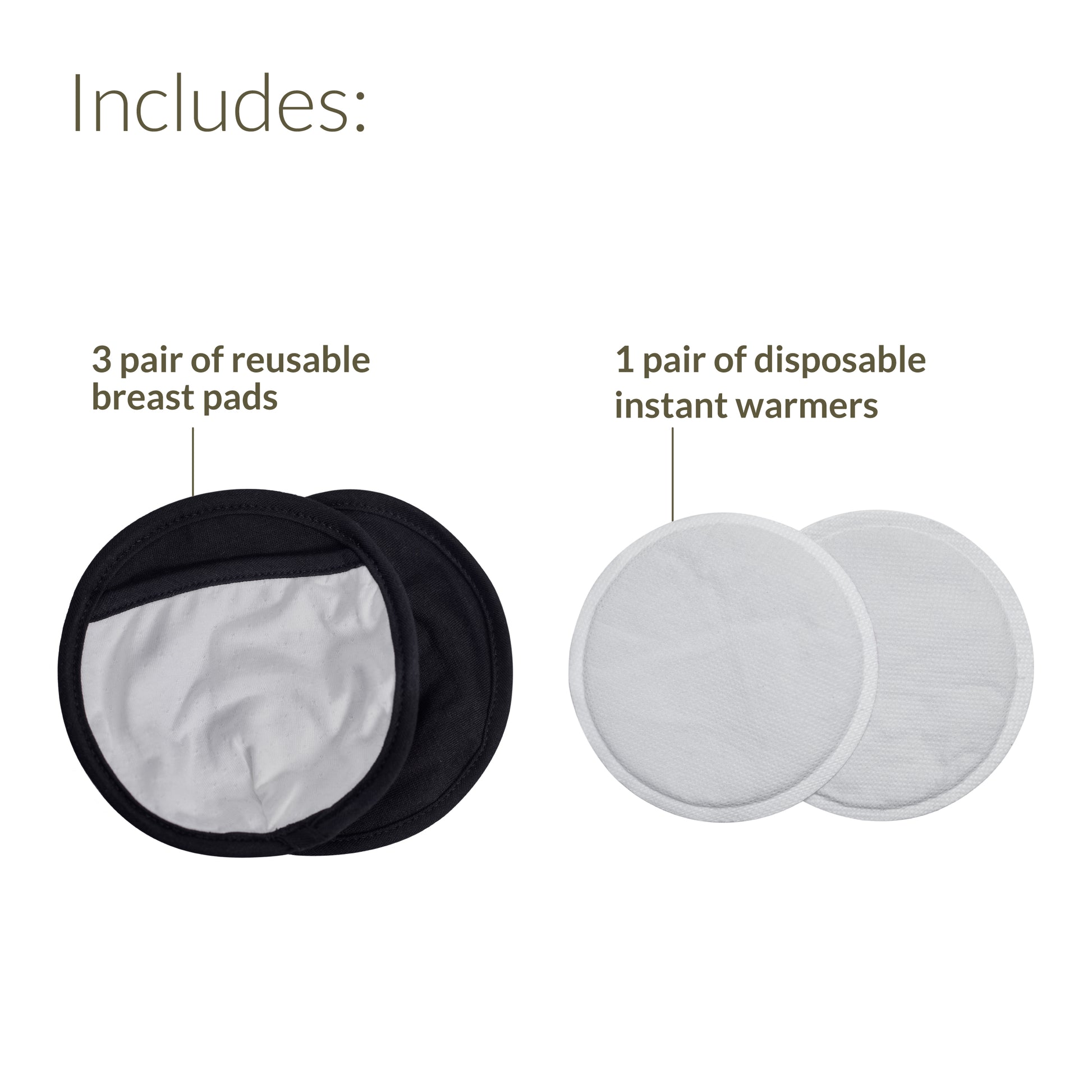  Kiinde Expressions Breast Pads Starter Pack  Disposable Nursing  Pads and Reusable Nursing Pads with Heating Pads for Postpartum Nipple  Relief and Overnight Protection for Mom : Baby