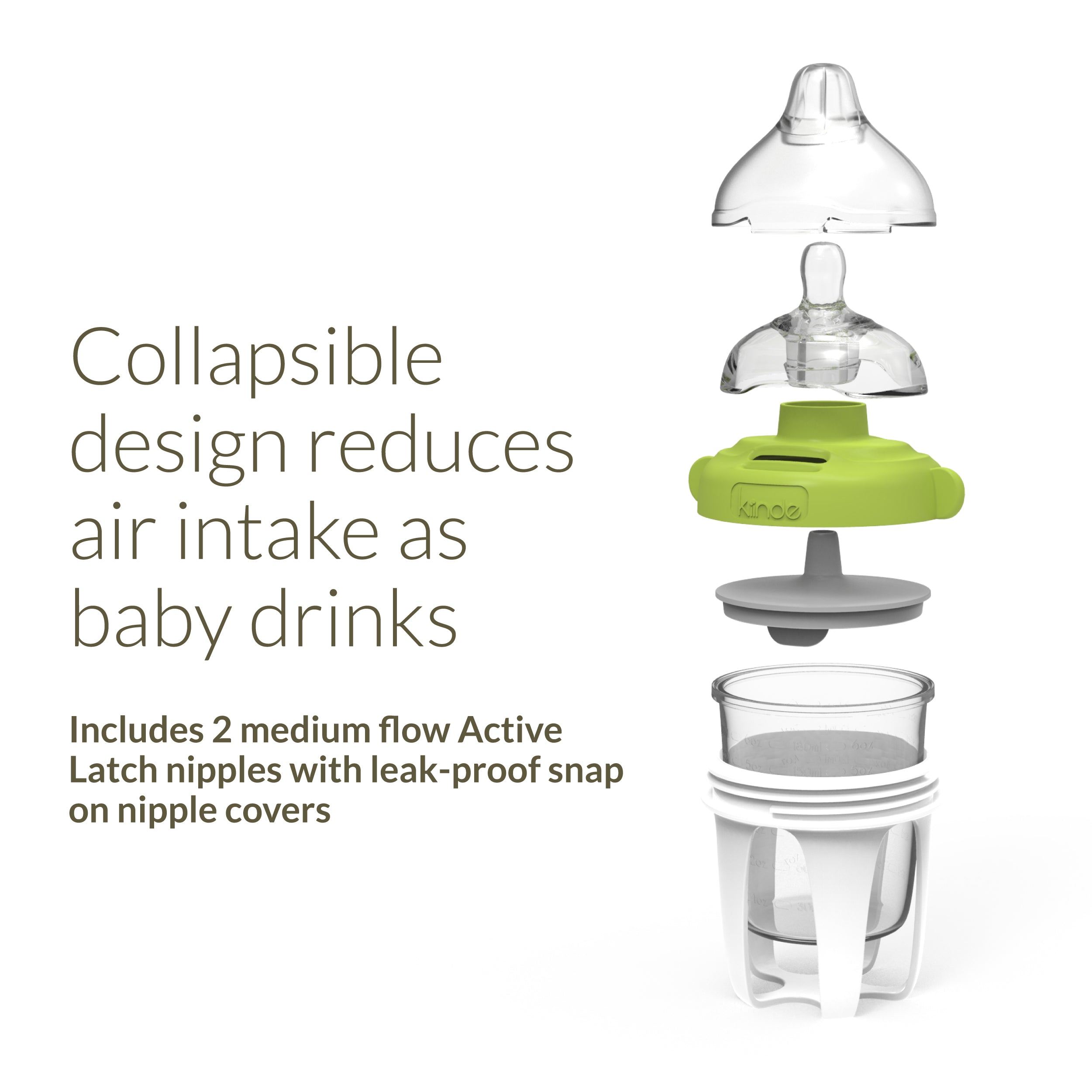 Active Latch Silicone Bottle - Kiinde