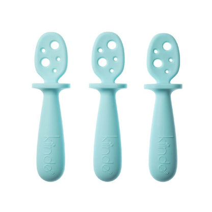 Set of Silicone Baby Spoons Infant Feeding Spoons Training Supple